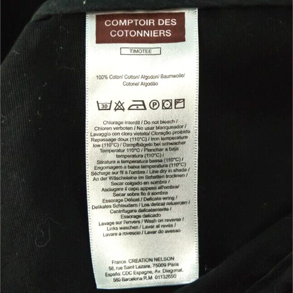 Comptoir Des Cotonniers 40 Size Medium M US Black Military Button Cotton Jacket - Picture 4 of 5